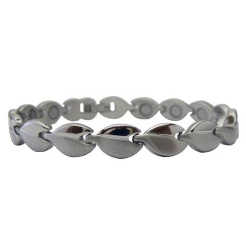 Silver Leafs Magnetic Bracelet