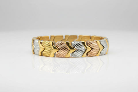 3 Tone Heart Gold V