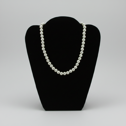 Pearl Necklace 8mm Magnetic White