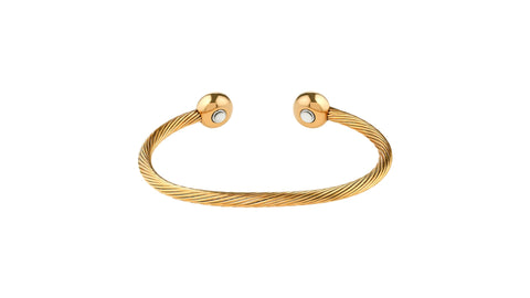 PUÑO magnético de acero inoxidable dorado
