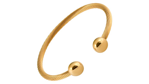 PUÑO magnético de acero inoxidable dorado