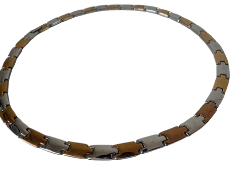 Collar Slinky de oro y plata