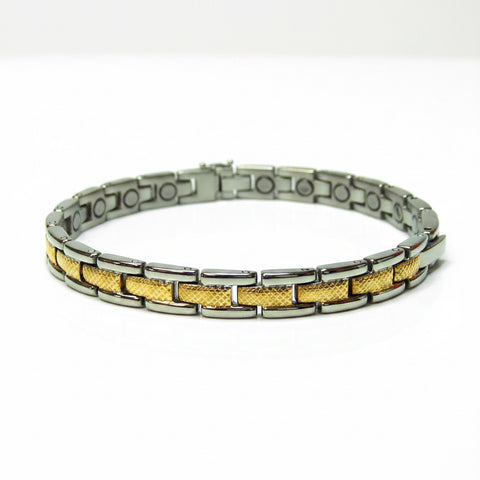 Golfers Silver Rim, Gold in Magnetic Bracelet