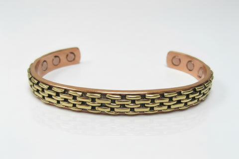 Copper Gold Chain Cuff