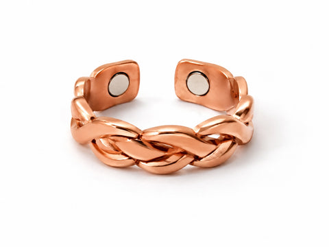 Anillo de cobre brillante XO