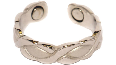 Anillo brillante de plata XO
