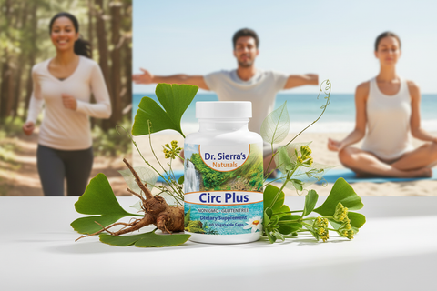 Circ Plus with circulation-supporting ingredients and vibrant lifestyle