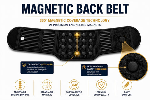 Ceinture dorsale magnétique