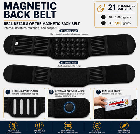 Ceinture dorsale magnétique