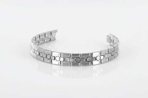 S Smooth Lines Stainless Steel Magnetic Bracelet