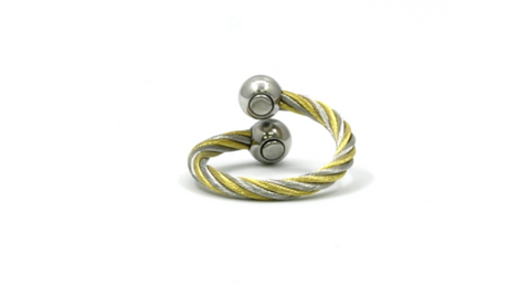 Bague Aimantée Corde – Bicolore & Argentée
