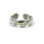 Anillo de plata brillante con forma de hoja