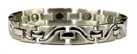 Silver Shiny Swirl Wide Titanium
