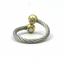 Magnetic Rope Ring – Silver Wire & Gold Ball