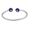 Magnetic Cuff Bracelet – Black & Purple Ends