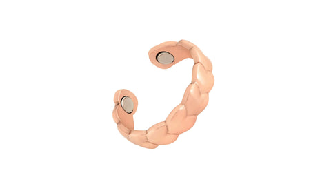 Anillo de corazones brillantes de cobre