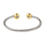 Bracelet magnétique Cuff bicolore - Entièrement en acier inoxydable
