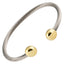 Bracelet magnétique Cuff bicolore - Entièrement en acier inoxydable