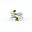 Bague amincissante en argent et or