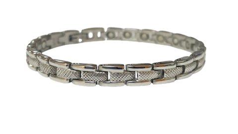 Golfers All Silver Magnetic Bracelet