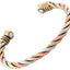 Harmony 3 Tone Twist  Magnetic Bracelet Cuff