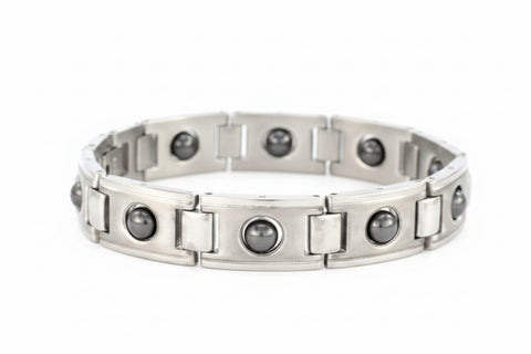 Hematite Magnet Bracelet on Silver