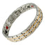 Ionic Silver Gold Link 4-in-1 Magnetic Therapy Bracelet