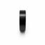 A minimalist matte black ring band shown from a side profile view on a clean white background.