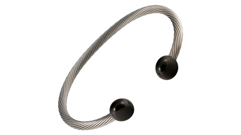 Pulsera magnética – Extremos negros y morados