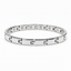 Metallic bracelet on a white background