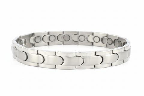Arch Link Magnetic Bracelet - All Silver Clean