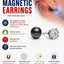 Boucles d'oreilles magnétiques rondes en zircone cubique