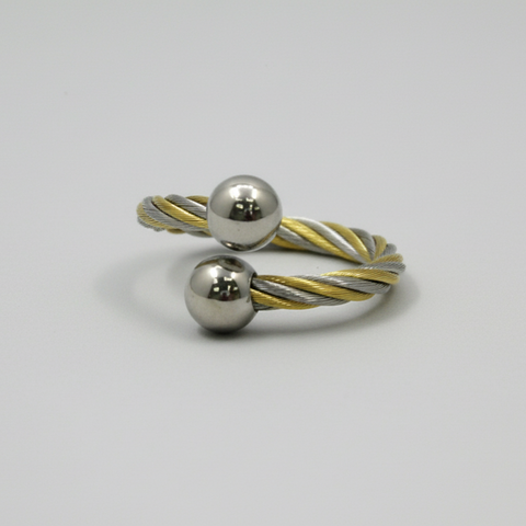 Magnetic Rope Ring – Two-Tone & Silver