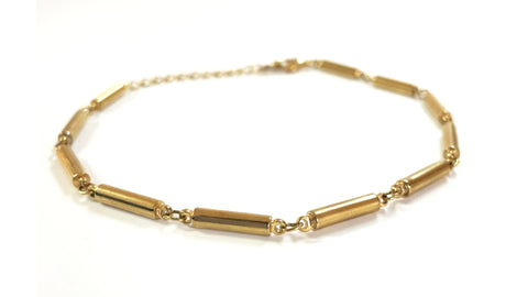 Gold or Silver Tube Anklets