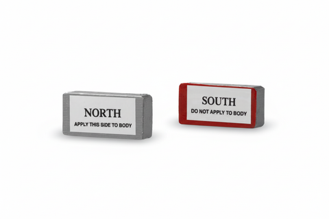 Professional North and South magnets with shadows