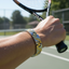 Silver Gold Swirl Bracelet Tennis Close-up