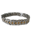 Silver Wings Gold Dot Design SS Magnetic Bracelet