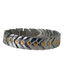Silver Wings Gold Dot Design SS Magnetic Bracelet