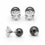 Boucles d'oreilles magnétiques carrées en oxyde de zirconium
