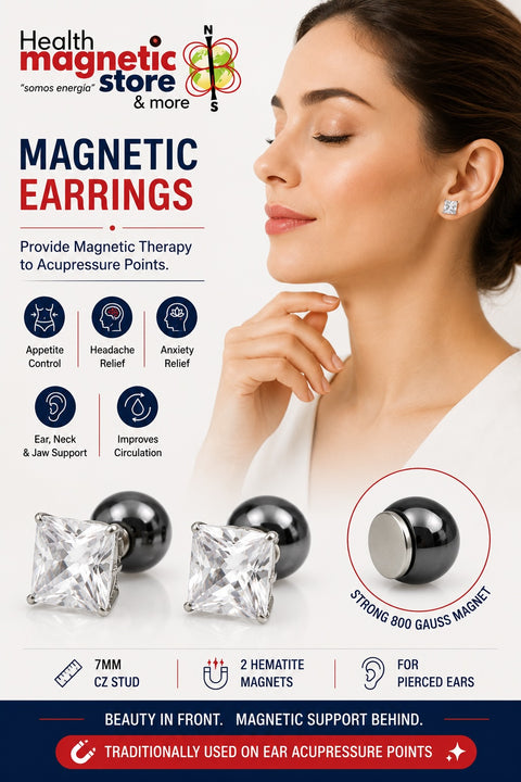 Boucles d'oreilles magnétiques carrées en oxyde de zirconium