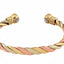 Copper 3 Tone Twist  Magnetic Bracelet Cuff